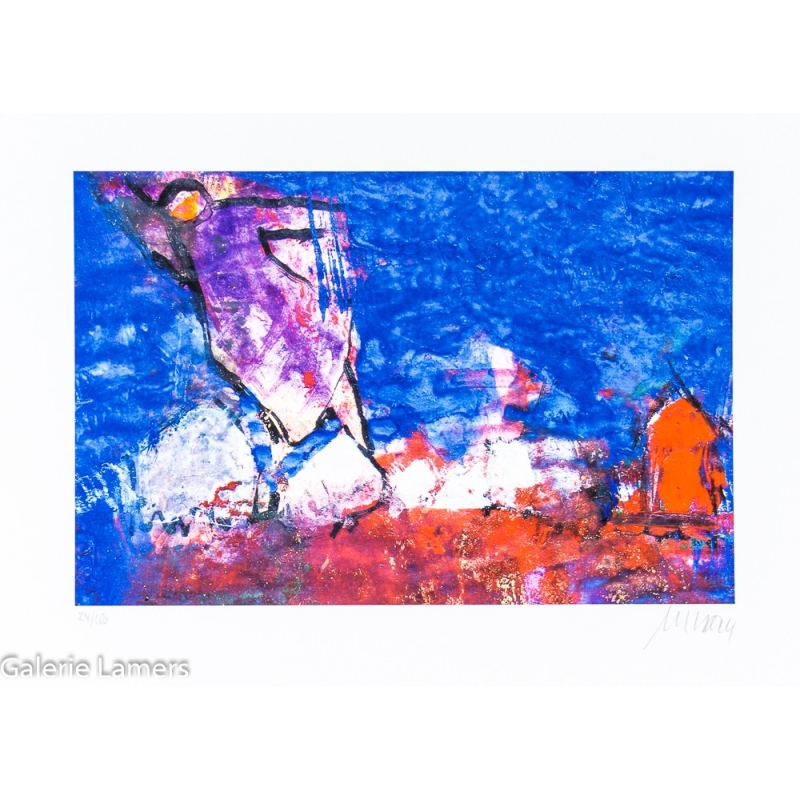 Armin Mueller Stahl "Engel über der Stadt" Original Graphik