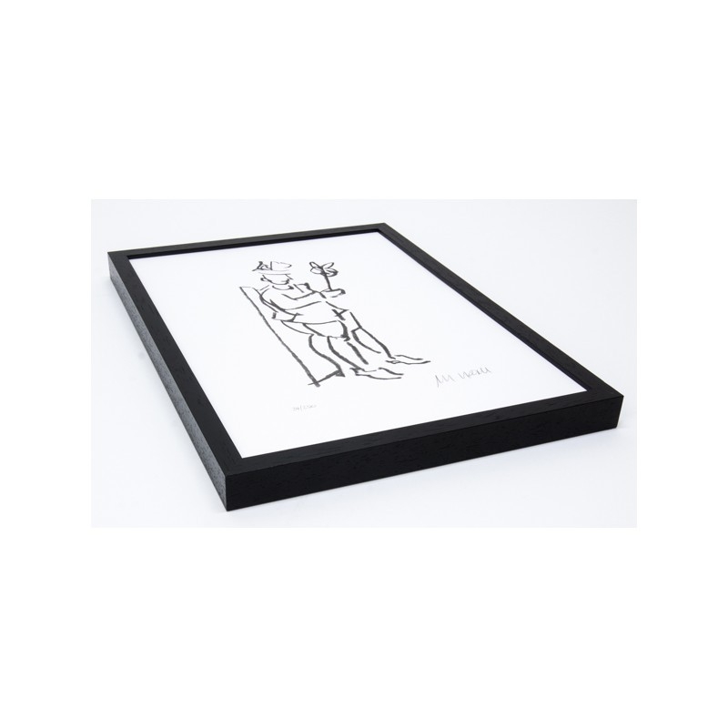 Armin Mueller-Stahl Original Bild kaufen "Kompliment violett koloriert" handsignierte Lithographie