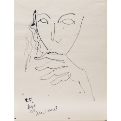 Armin Mueller-Stahl "Donna" Unikat Mischtechnik auf Papier