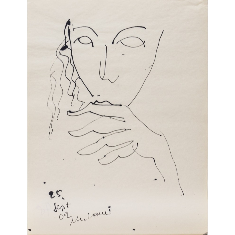 Armin Mueller-Stahl "Donna" Unikat Mischtechnik auf Papier