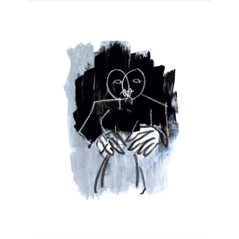 Armin Mueller-Stahl "Doppelportrait" Original Graphik