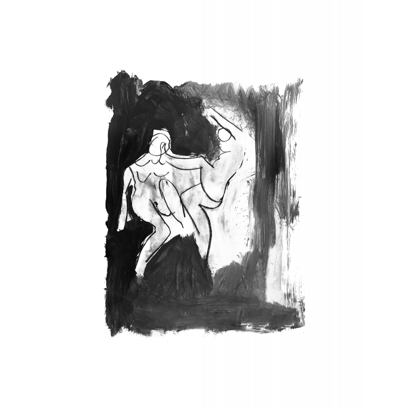 Armin Mueller-Stahl "Doppelkopf" Original Graphik