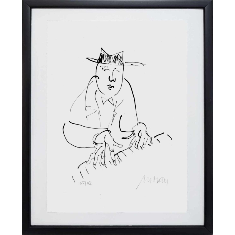 Armin Mueller-Stahl "Piano Man" Original im Rahmen