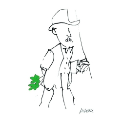 Armin Mueller-Stahl Kunst Bild kaufen Gratulation, grün handsigniertes Original