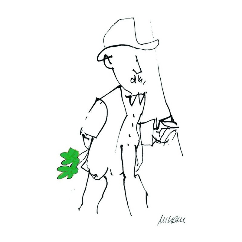 Armin Mueller-Stahl Kunst Bild kaufen Gratulation, grün handsigniertes Original