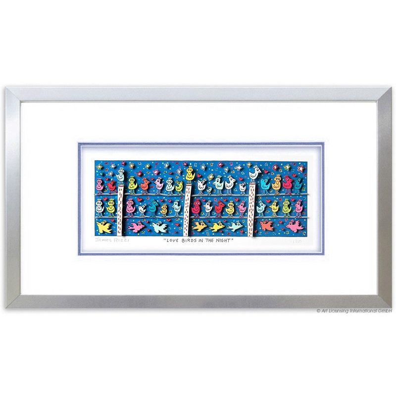 James Rizzi Original 3D Bild kaufen Rahmenbeispiel Alu-Seidenmatt