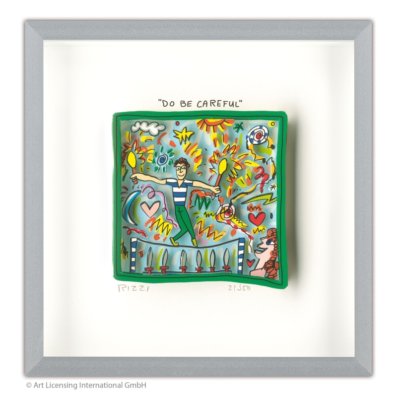 James Rizzi 3D-Bild im Rahmen