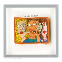 James Rizzi 3D-Bild im Rahmen Do you mind