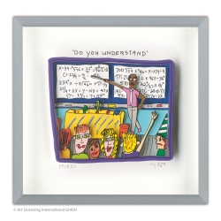James Rizzi 3D-Bild im Rahmen Do you understand