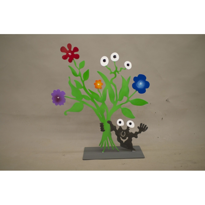Patrick Preller "Blumenstrauß" Original Metall Skulptur