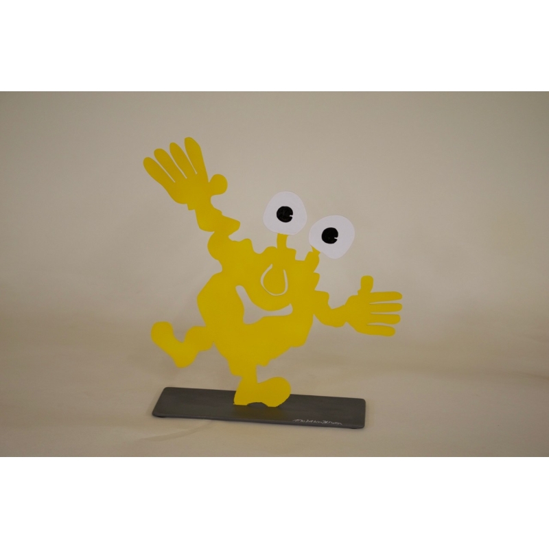 Patrick Preller "Monster Togo auf einem Bein" Original Metall Skulptur