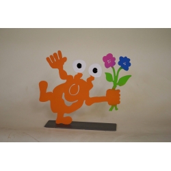 Monster TOGO mit Blume auf einem Bein Patrick Preller