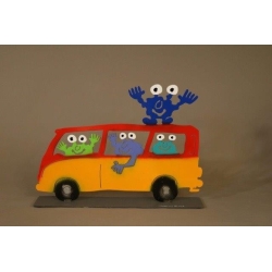 Patrick Preller "Monster-Bulli" Original Metall Skulptur