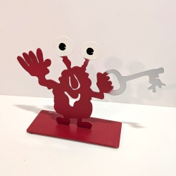 Patrick Preller "Monsterkollege "Hausmeister"" Original Metall Skulptur