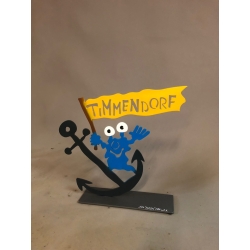 Patrick Preller "Anker "Timmendorf"" Original Metall Skulptur