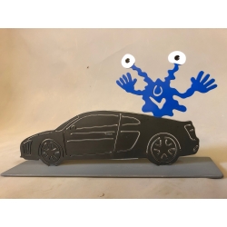 Patrick Preller "Monster und R8" Original Metall Skulptur