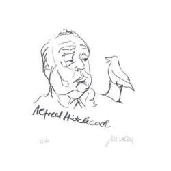 Armin Mueller-Stahl Kunst Bild kaufen Alfred Hitchcock | handsigniertes Original