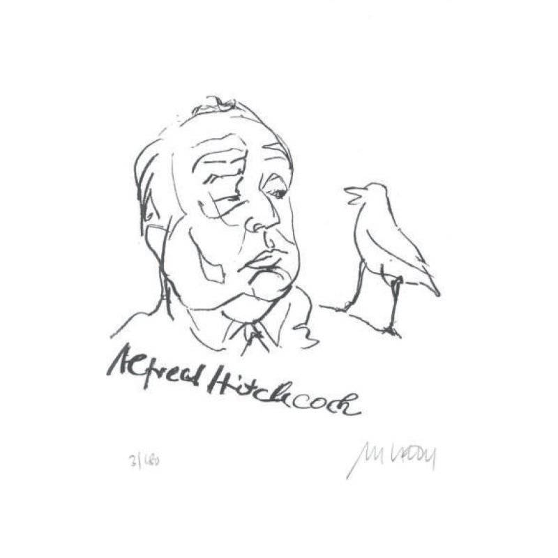 Armin Mueller-Stahl Kunst Bild kaufen Alfred Hitchcock | handsigniertes Original