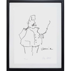 Das Original 'o.T. (Gendarm)' wurde von Armin Mueller-Stahl handsigniert. Günstig kaufen.