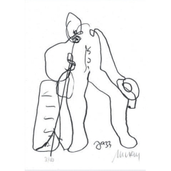 Armin Mueller-Stahl Kunst Bild kaufen Straßenmusiker| handsigniertes Original