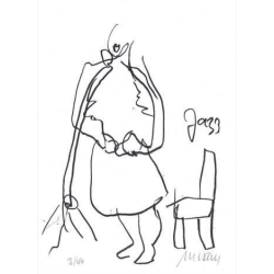 Armin Mueller-Stahl Kunst Bild kaufen Straßenmusikerin| handsigniertes Original