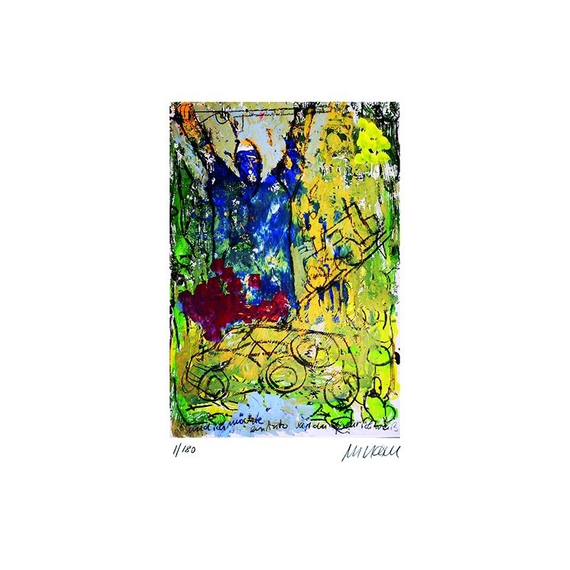 Das Schweigen der Waffen II Armin Mueller-Stahl Vorzugsgraphik inkl. Buch "Bumskanone, Rasselsäbel und Krachgewehr"