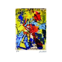 Das Schweigen der Waffen III Armin Mueller-Stahl Vorzugsgraphik inkl. Buch "Bumskanone, Rasselsäbel und Krachgewehr"