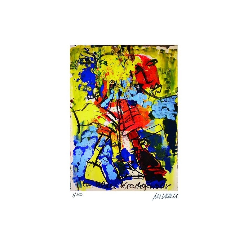 Das Schweigen der Waffen III Armin Mueller-Stahl Vorzugsgraphik inkl. Buch "Bumskanone, Rasselsäbel und Krachgewehr"