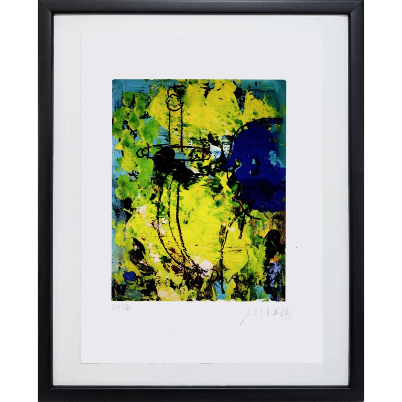 Armin Mueller-Stahl Bild "Das Schweigen der Waffen IV" Graphik inkl. Buch