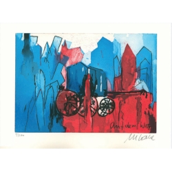 Armin Mueller-Stahl Auf dem Weg... handsigniertes Original Kunst Bild kaufen