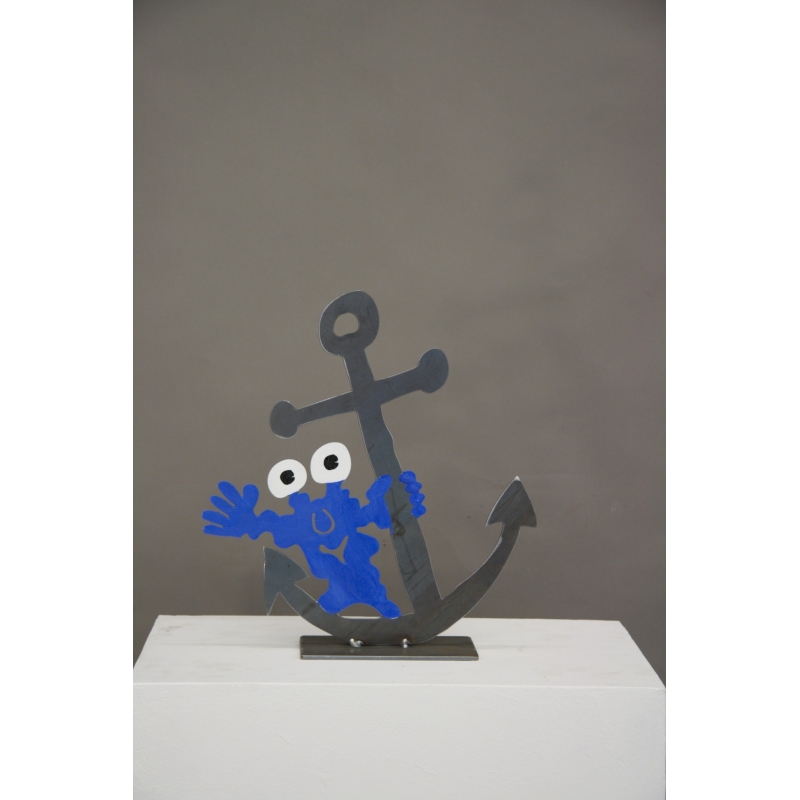 Original Metall Skulptur von Patrick Preller "Anker" kaufen Sie Kunst Skulpturen des beliebten deutschen Künstlers mit Expertise