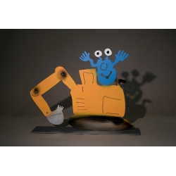 Patrick Preller "Bagger" Original Metall Skulptur