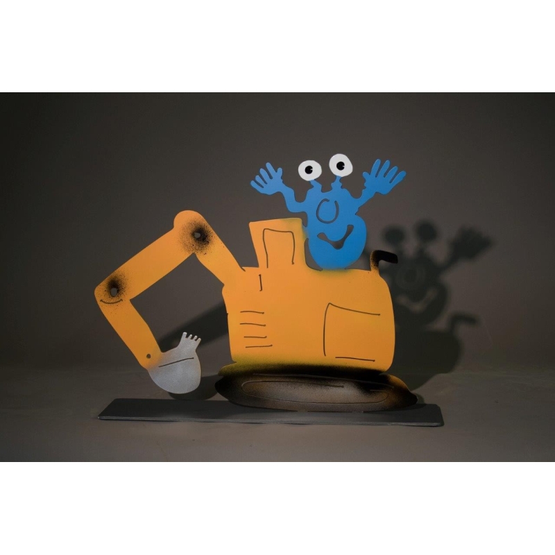 Patrick Preller "Bagger" Original Metall Skulptur