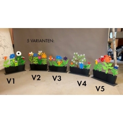 Blumenkasten, Metall-Skulptur, 5 Varianten