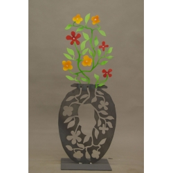 Patrick Preller "Blumenvase -Klassisch-" Original Metall Skulptur