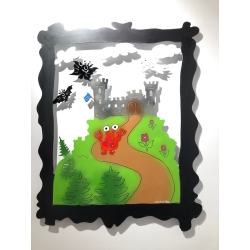 Patrick Preller "Burg Monsterstein" Original Metall Skulptur