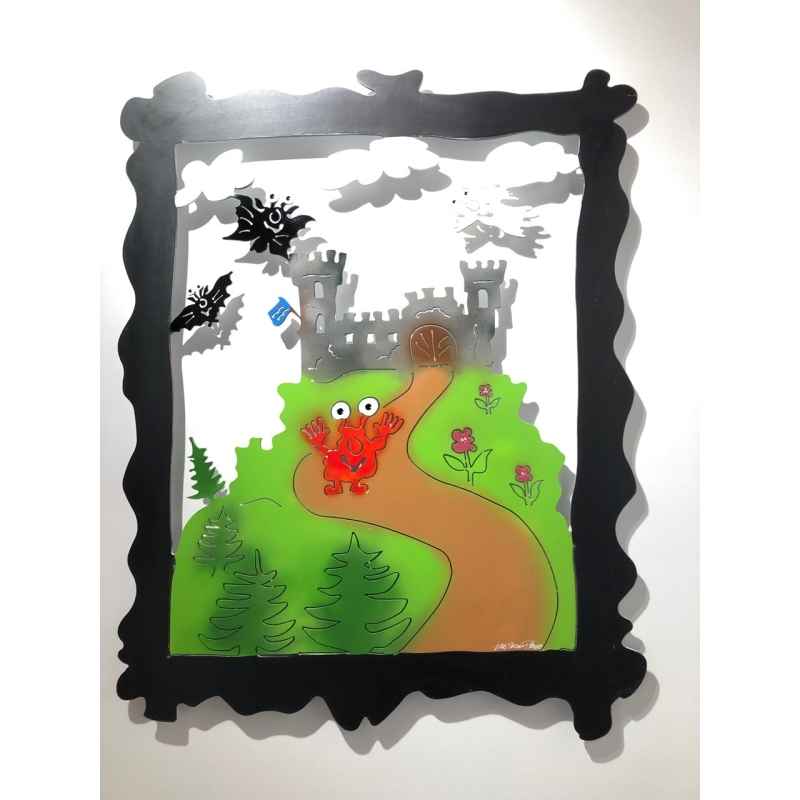 Patrick Preller "Burg Monsterstein" Original Metall Skulptur