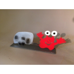 Patrick Preller "Camping-Monster" Original Metall Skulptur