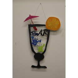 Patrick Preller "Cocktailbar" Original Metall Skulptur