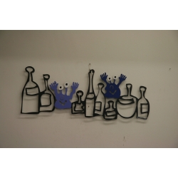 Patrick Preller "Die Bar" Original Metall Skulptur