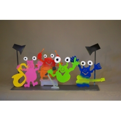 Patrick Preller "Die Monsterband" Original Metall Skulptur