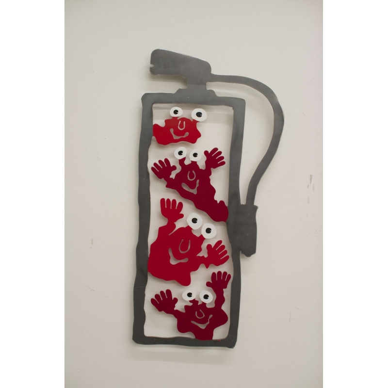 Patrick Preller "Feuerlöscher 3" Original Metall Skulptur