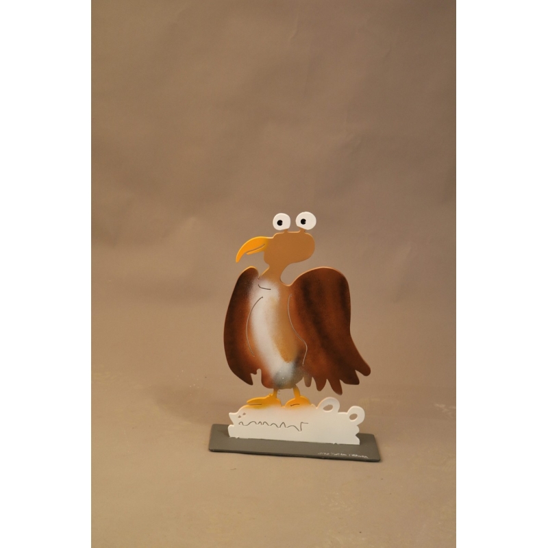 Original Metall Skulptur von Patrick Preller "Geier" kaufen Sie Kunst Skulpturen des beliebten deutschen Künstlers mit Expertise