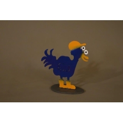 Patrick Preller "Hühnchen "Arbeiter"" Original Metall Skulptur