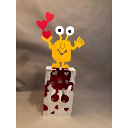 Patrick Preller "Kubus "Love"" Original Metall Skulptur