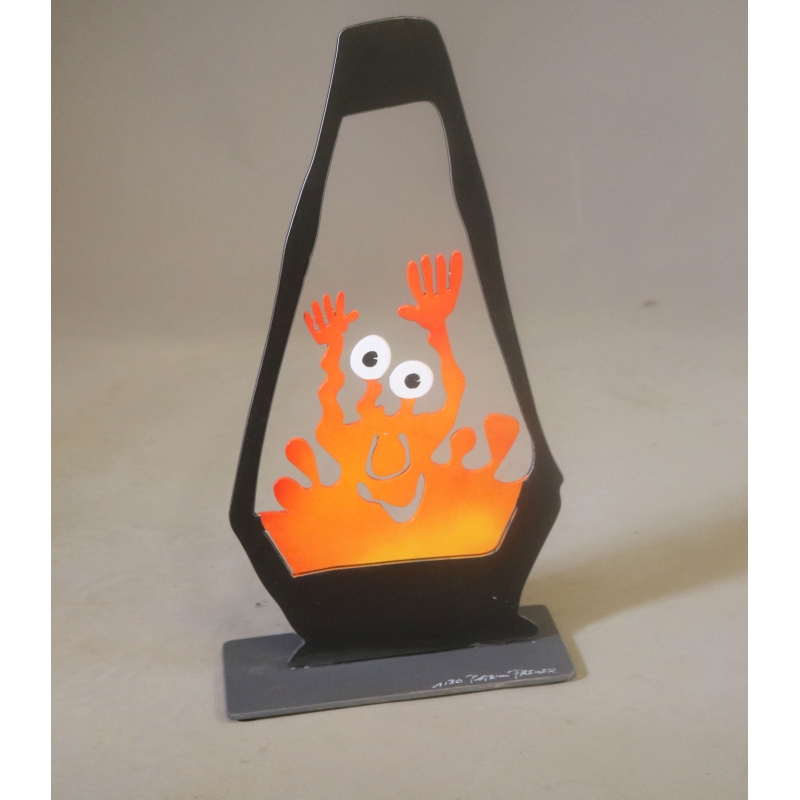 Patrick Preller "Lavalampe" Original Metall Skulptur