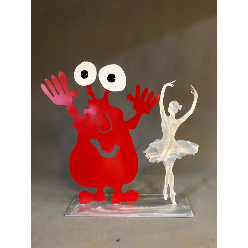 Patrick Preller "Lets Dance" Original Metall Skulptur