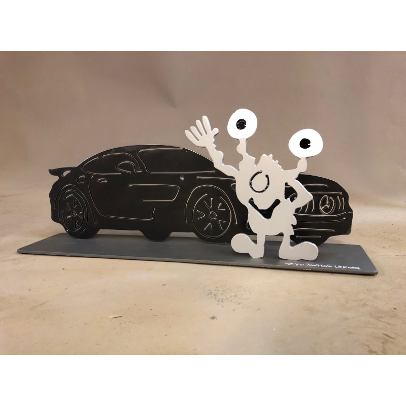 Patrick Preller "Mercedes SLS" Original Metall Skulptur