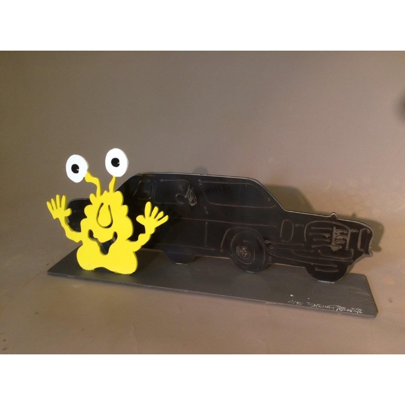 Patrick Preller "Mercedes-Monster" Original Metall Skulptur