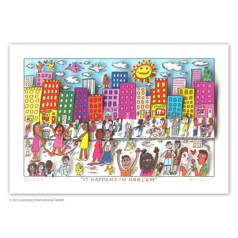 James Rizzi 3D Bild kaufen "It Happens In Harlem"
